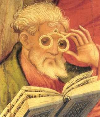 Dominican friar wearing eyeglasses