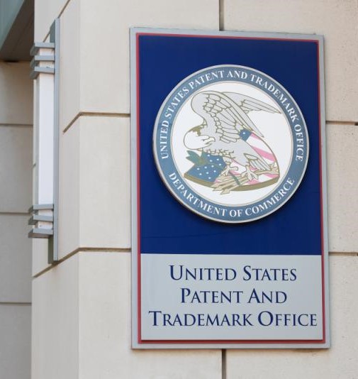 U.S. Patent and Trademark Office sign